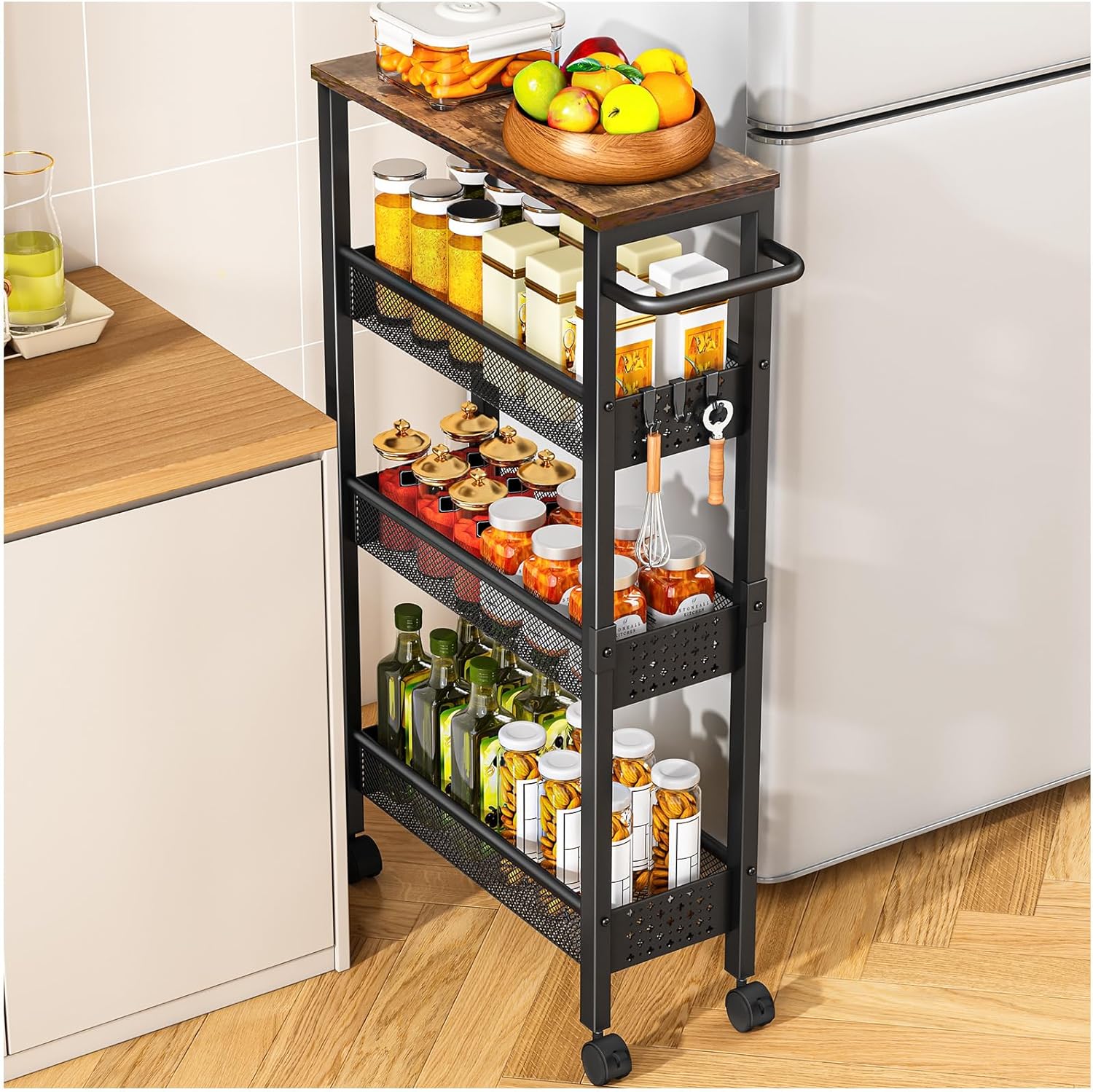 Rolling Utility Cart Narrow — Home Safety