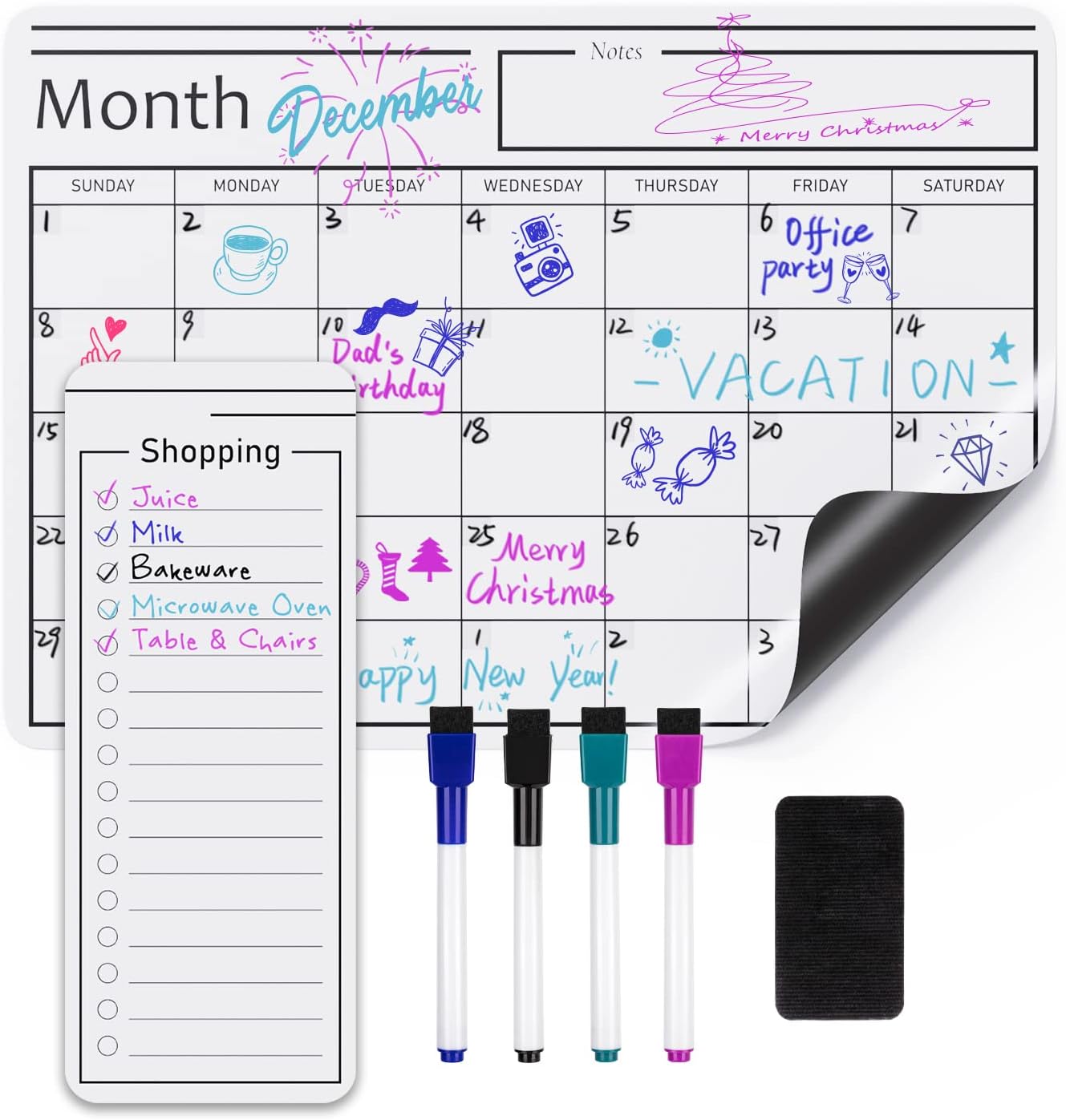 Magnetic Whiteboard Calendar — Cognition & Communication
